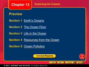 Chapter 13 Section 3 Life in the Ocean