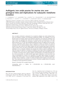 Authigenic iron oxide proxies for marine zinc over