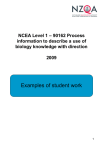 NCEA Level 1 - 90162 2009 Exemplars