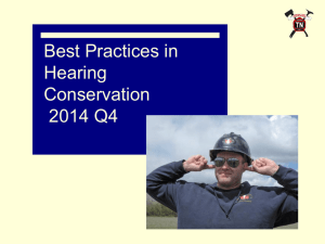 Best Practices in Hearing Conservation