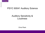 Sensitivity and Loudness