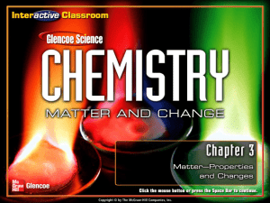 Chemistry: Matter and Change