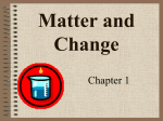 Matter and Change