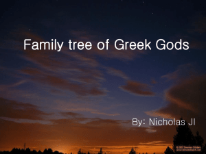 Family tree of Greek Gods