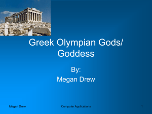 Greek Olympian Gods/ Goddess
