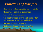 Functions of tear film