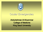 Ocular emergencies2 - King Saud University Medical Student
