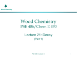 Wood Chemistry PSE 406/Chem E 470