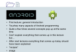 Lecture 10 Android Slides