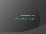 YAML and ruby - Columbus State University
