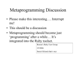 Metaprogramming Discussion