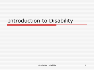 Introduction to Disability