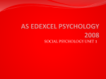 AS EDEXCEL PSYCHOLOGY 2008