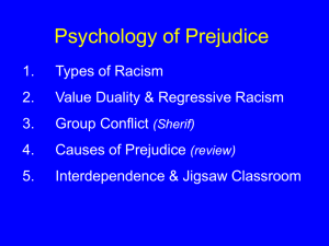 Psychology of Prejudice