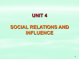 social relations and social influence