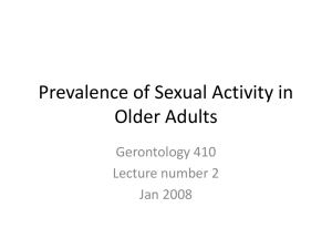 Prevalence of Sexual Activity in Older Adults
