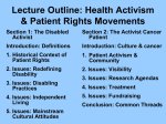 Lecture Outline: Health Activism & Patient Rights Movements