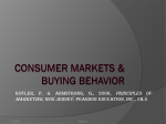 CONSUMER MARKETS & BUYING BEHAVIOR