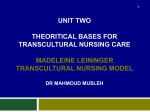 UNIT 2: TRANSCULTURAL NURSING