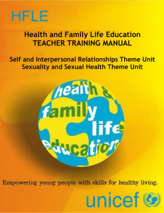 Health and Family Life Education TEACHER TRAINING MANUAL
