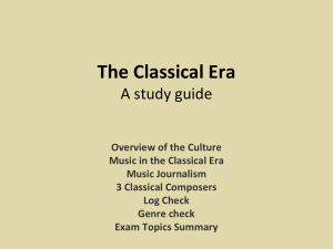 Classical Overview
