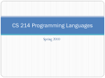 CS 214 Programming Languages