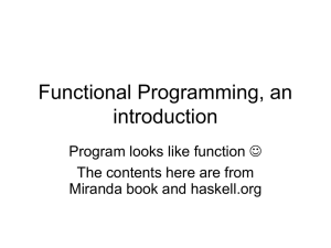 Functional Programming, an introduction