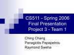 CS5111 - Spring 2006 Preliminary Presentation Project 3