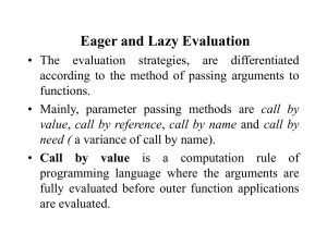 Lazy evaluation - Computer Science and Engineering