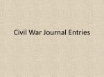 Civil War Journal Entries - Home