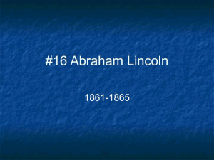 Abraham Lincoln Notes - Reading Community Schools