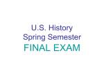 US History Spring Semester