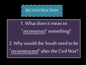 Reconstruction Notes