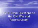 IB HL Exam Questions on Civil War