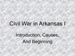 Civil War in Arkansas I