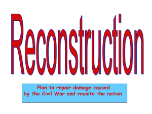 Guided Notes on Reconstruction