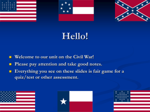 Hello! Welcome to our unit on the Civil War!