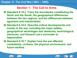 Chapter 11 The Civil War (1861 – 1865)