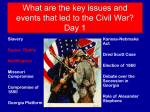 What are the key issues and events that led to the Civil War?
