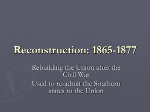 Reconstruction: 1865-1877