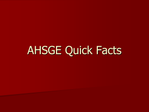 AHSGE Quick Facts - Mrs. Quarles` Webpage
