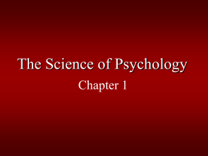 The Science of Psychology - Columbus State University