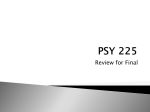 PSY 225 - Jennifer Vonk