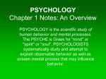 THE EVOLUTION OF PSYCHOLOGY