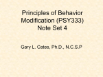 Principles of Behavior Modification (PSY333)