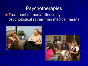 Psychotherapies