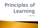 Principles of Learning