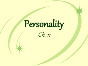 Ch. 11 Personality Notes doc