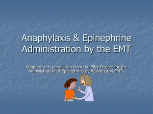 Epinephrine Administration by the EMT