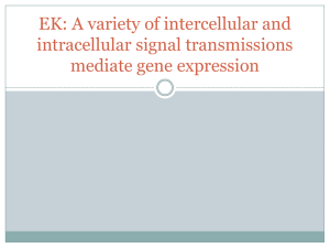 EK: A variety of intercellular and intracellular signal